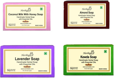 Herbigiri Handmade Soap Combo ( Pack of 4 , 125 g Each )(4 x 125 g)
