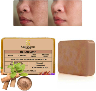 GreenAroma Essential Magic Soap of Sandal Wood And Saffron Soap For Glowing & Refreshing Skin(100 g)