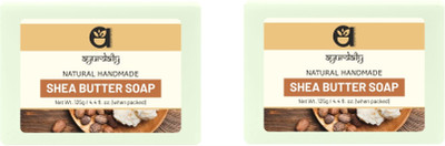 Ayurdaily NATURAL HANDMADE PREMIUM SHEA BUTTER NOURISHING BODY SOAP(2 x 125 g)