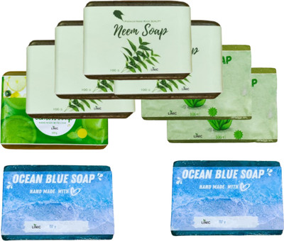 linic HERBAL NEEM SOAP(4), ALOE VERA(2),LEMON(1), OCEAN BLUE (2)(9 x 100 g)