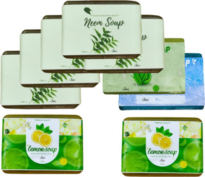 linic HERBAL NEEM SOAP(5), ALOE VERA(1), LEMON(2), OCEAN BLUE(1)(9 x 100 g)