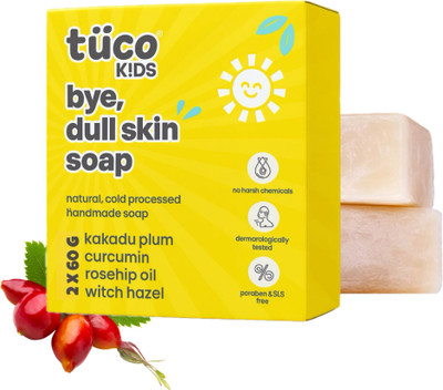 TuCo Kids Dull Skin Soap, with Turmeric to brighten & tanned skin(2 x 60 g)