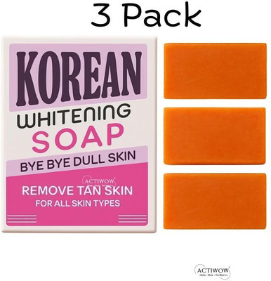 ACTIWOW Korean Soap with Glow Radiant White Formula 3PCS(3 x 33.33 g)