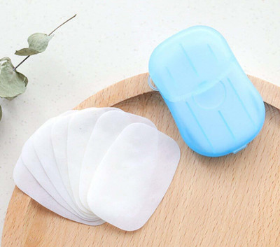 CASTLE KART Disposable Hand Washing Cleaning Paper Soap Flakes Mini Soap Paper Travel(2 x 10 g)