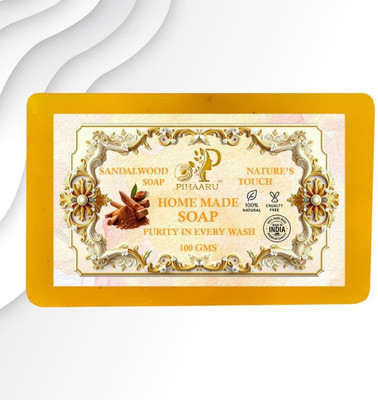 Pihaaru Homemade Ayurvedic Sandalwood Soap – 100g Natural Bar (100gm)/(100 g)