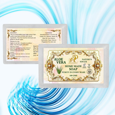 Pihaaru Pack of 2 Aloe Vera Refresh Bar Handmade Herbal Cleanser(200g)<(2 x 100 g)