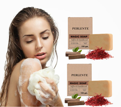 PERLENTE all skin the best magic soap for your skin care & Suitable(2 x 150 g)