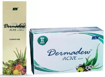 H&H Dermadew acne soap_125g+Dermadew Acne face wash_100ml(250 g)