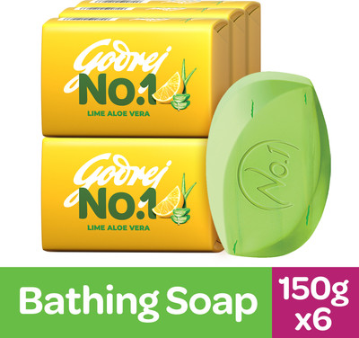 Godrej Lime & Aloe Vera Bath Soap(6 x 150 g)