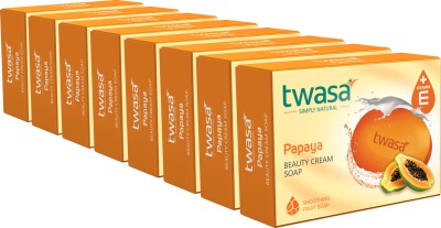 Twasa Natural Papaya Soap For All Skin type Soap For Men And Woman(8 x 75 g)