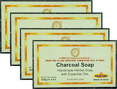 Parwati Gramudyog Herbal Products Charcoal Soap (Pack of 4)(4 x 125 g)