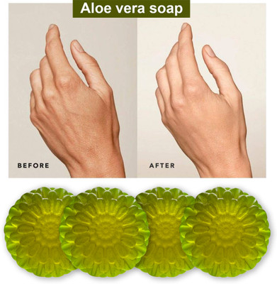 CHITAKSH Luxurious Aloe Vera Soap for a Spa Experience at Home (100GM) (PACK OF 4)(400 g)