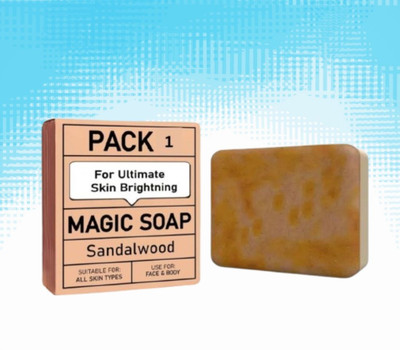 Agonize magic soap Ayurvedic Saffron Sandalwood soap (100gm),.(100 g)