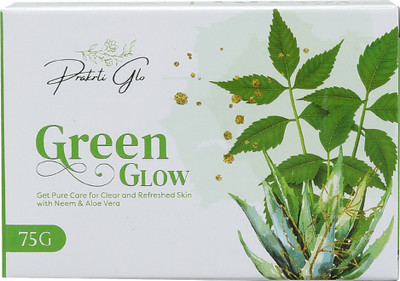 Prakrti Glo Green Glow 75g Grade-I Soap for Bathing (600g)(8 x 75 g)