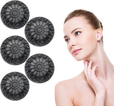 CHITAKSH Discover the wonders of activated charcoal soap for your skin(5 x 100 g)