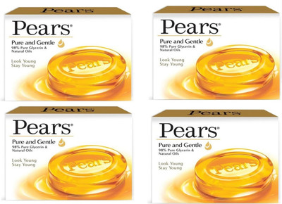 Pears Pure and Gentle Glycerin Soap 75gm pack of 4(4 x 75 g)