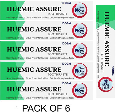 Huemic Assure Neem, Tulsi, Soap pack of 600g(6 x 100 g)