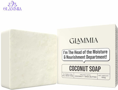 GLAMMIA Ghar Soap Coconut Soap | Handmade with Pure Coconut Oil(100 g)
