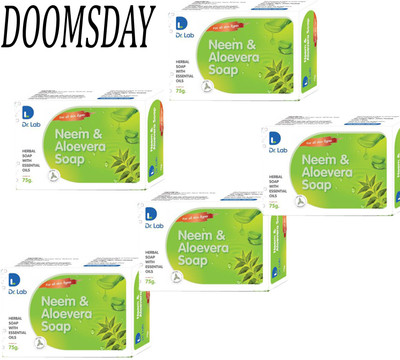 DOOMSDAY NEW DR LABS NEEM& ALOEVERA SOAP PACKOF -5(5 x 75 g)