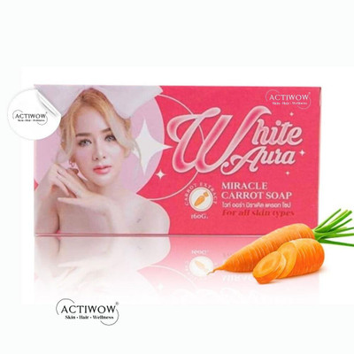 ACTIWOW White Aura Beauty Soap Anti-Aging for Soft Texture Carrot Formula(100 g)