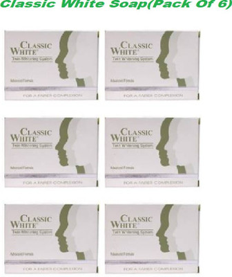 Classic White Soap For Wrinkle Reduction & Skin Brightening(Pack Of 6)(6 x 85 g)