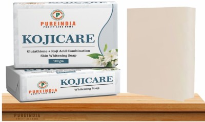 pureindia Kojic Acid Brightening Soap Pack of -2 |More Whitening & Clear Skin, 100gm(2 x 100 g)