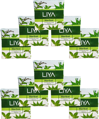 liya Neem tulsi herbal Soap with Essential Oils Prevent Infection Rash Free Skin Soap(10 x 75.1 g)