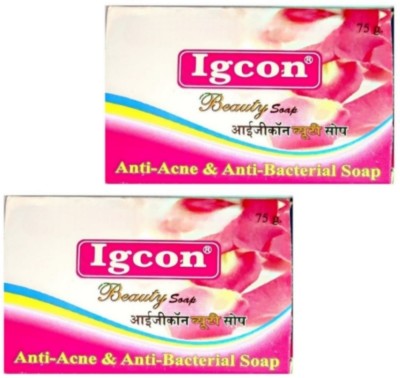 IGCON BEAUTY ANTI ACNE ANTI BACTERIAL SOAP AND BEAUTY SOAP(2 x 74.5 g)