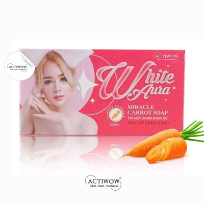 ACTIWOW White Aura Beauty Soap Smooth for Soft Texture Carrot Formula(100 g)