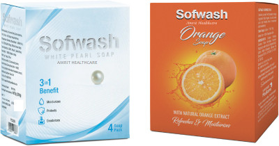 Amrit Healthcare Sofwash White Pearl Orange Soap Combo(2 x 300 g)