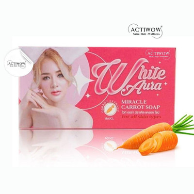 ACTIWOW White Aura Beauty Soap Revitalizing with Deep Cleansing Carrot Formula(100 g)