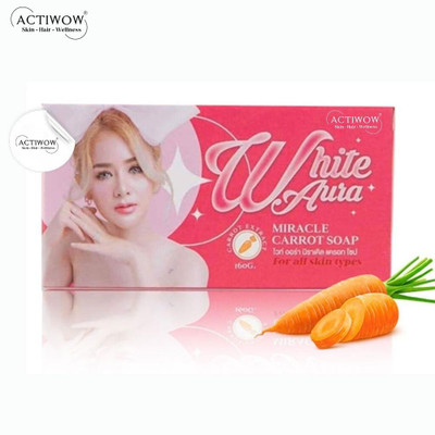 ACTIWOW White Aura Beauty Soap Gentle with Cooling Effect Carrot Formula(100 g)