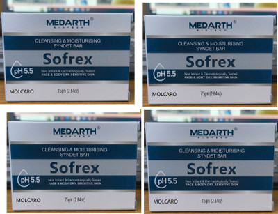 MOLCARO SOFREX CLEANSING & MOISTURIZING SOAP(4 x 75 g)