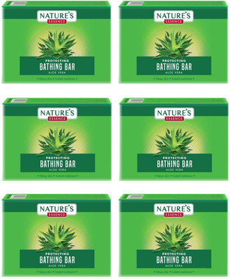 Nature's Essence Bathing Soap Aloe Vera | Soap for Bath(6 x 75 g)