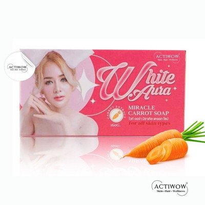ACTIWOW White Aura Beauty Soap Moisturizing with Mineral Complex Carrot Formula(100 g)