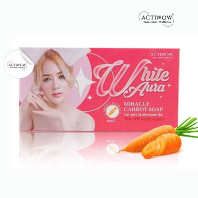 ACTIWOW White Aura Beauty Soap Anti-Aging for Radiant Look Carrot Formula(100 g)