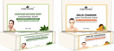 PARK DANIEL Camphor & Haldi Chandan Bathing Bar Soap Pack of 2 of 100Gms (200Gms)(2 x 100 g)