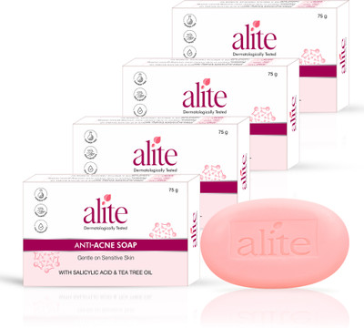 alite Anti-Acne Soap with Tea Tree Oil for Acne-Prone & Sensitive Skin(4 x 75 g)