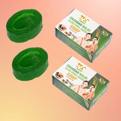 3DR Natural Herbal Soap with Haldi, Chandan, Neem & Aloe Vera -100 gm(2 x 100 g)