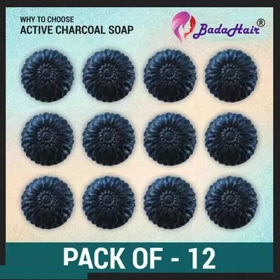 DRIDDLE Activated Charcoal Brilliance: Detoxify Your Skin with Our Invigorating Soap(12 x 50 g)