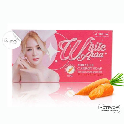 ACTIWOW White Aura Beauty Soap Revitalizing with Glow Boosters Carrot Formula(100 g)