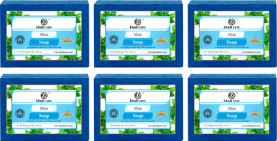 khadi care Herbal Mint Soap (Set of 6)(6 x 125 g)