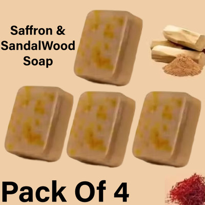 Velvet Vanity GharSoaps Magic Glow Bar – Saffron & Sandalwood (400 g)(4 x 100 g)