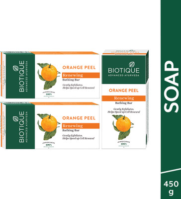 BIOTIQUE Orange peel Nourishing Bathing Bar(3 x 150 g)