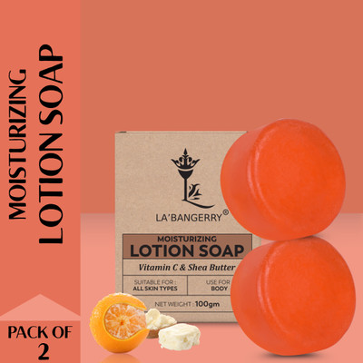 La'bangerry Vitamin C & Shea Butter Moisturizing Lotion Soap (Pack Of 2)(2 x 100 g)