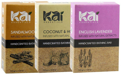 Kai Essentials , Coconut & Honey, Lavender Bathing Bar(3 x 125 g)