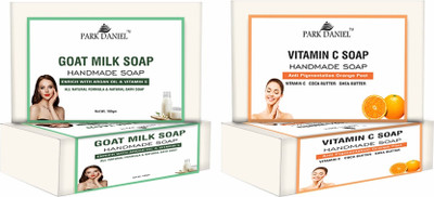 PARK DANIEL Goat Milk & Vitamin C Bathing Bar Soap Pack of 2 of 100Gms (200Gms)(2 x 100 g)