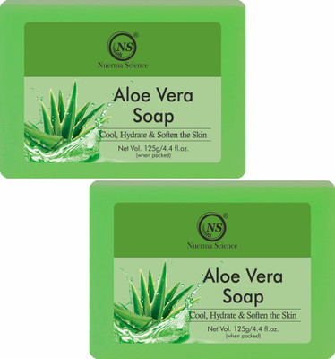 Nuerma Science Herbal Natural Aloevera Bath Soap Handmade Soap(2 x 125 g)