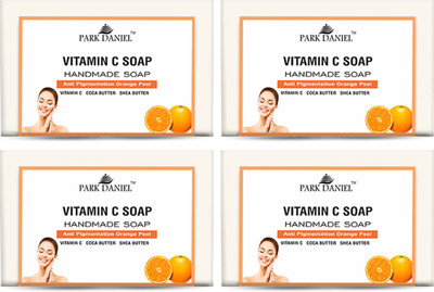 PARK DANIEL Vitamin C Soap For Bath Enrich with Shea & Cocoa Butter Pack of 4 of 100Grams(4 x 100 g)