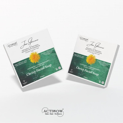 ACTIWOW Jiore Chrisy Soap Energizing Charcoal for Daily Glow CS01(2 x 50 g)